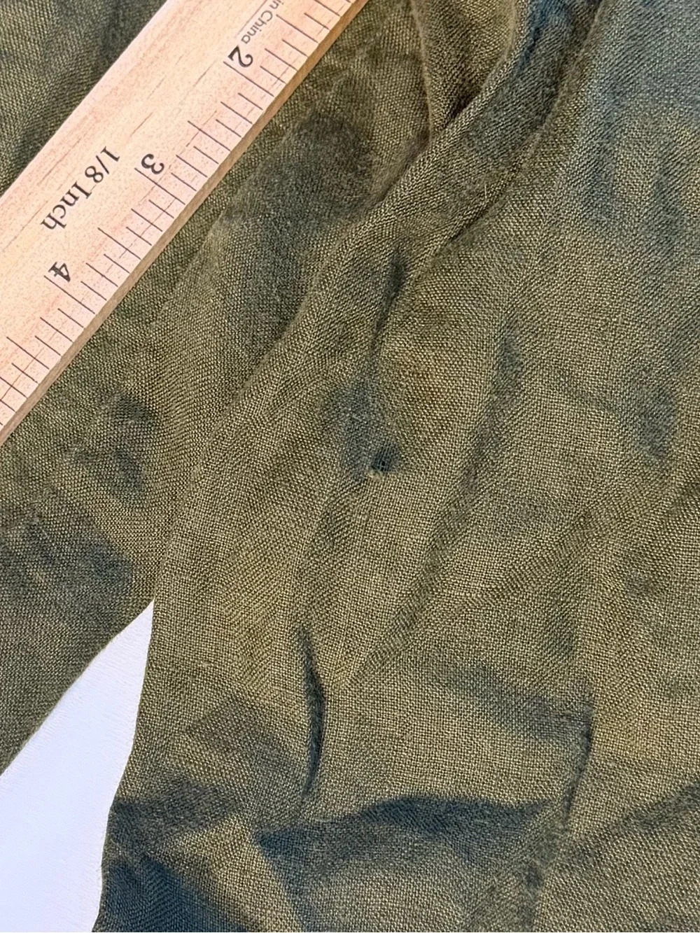Quince | Linen Wide Leg Olive Green Pants Drawstring Chinos XL